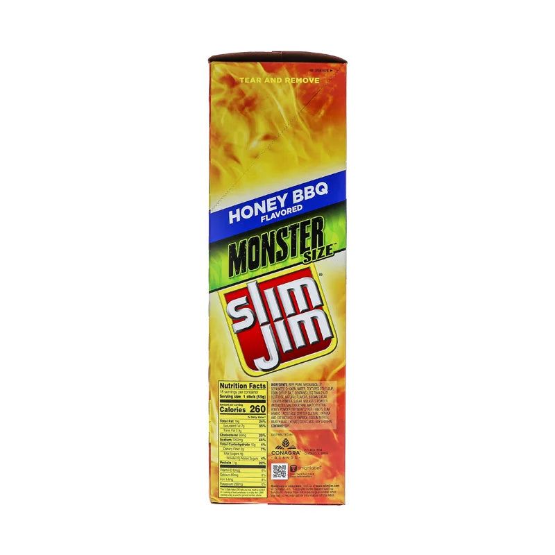 Slim Jim Monster Honey Bbq Stick 18 Count - 1.94 oz image 2