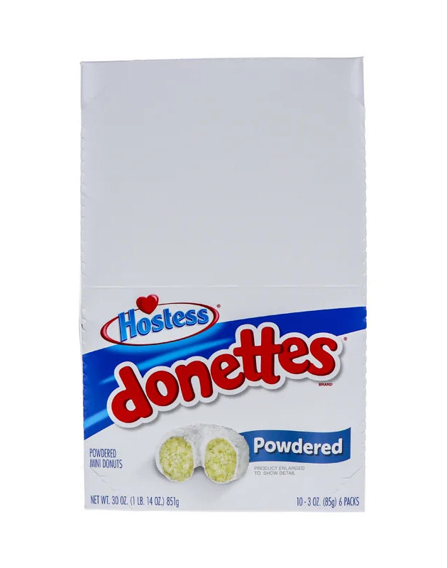 Hostess Donettes Mini Powder Donut 10 Count - 3 oz image 0