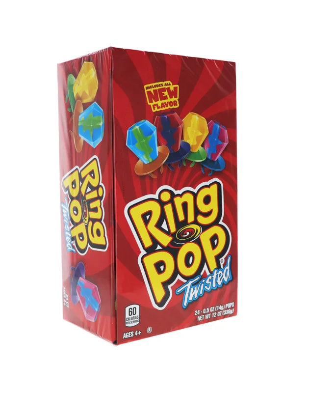 Topps Ring pop Twisted Fruit pop Candy 24 Count - 0.5 oz image 0