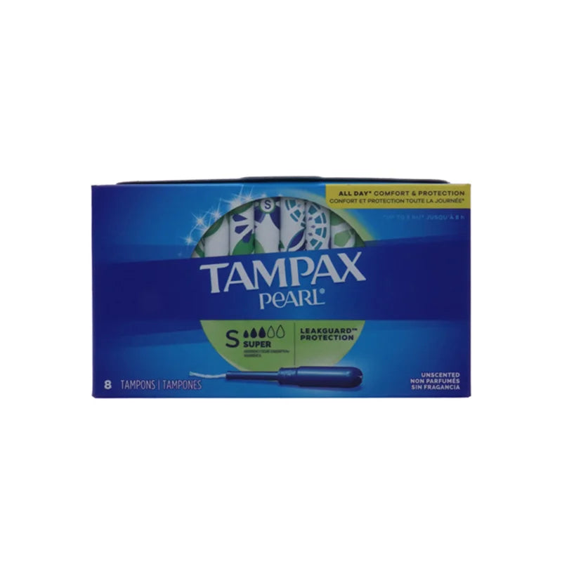 Tampax Pearl Tampons Super Unscented (Pack of 8) image 0