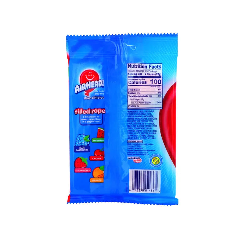 Airheads Peg Filled Rope Assorted 12 Count - 5 oz image 1