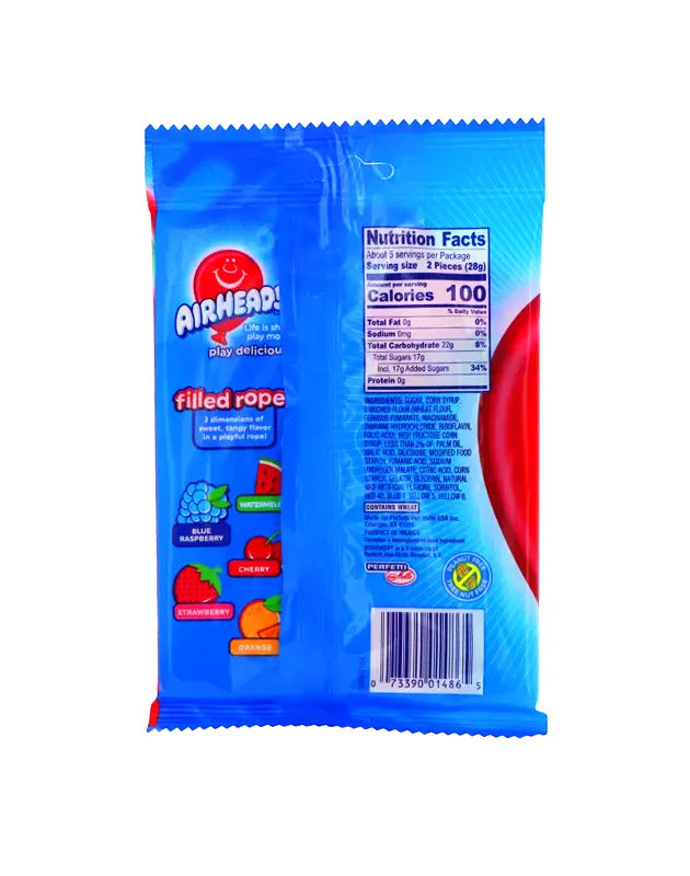 Airheads Peg Filled Rope Assorted 12 Count - 5 oz image 0
