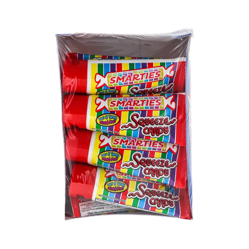 Smarties Squeeze Candy Tart & Tangy Mixed-Fruit - Tube 12 Count - 2.25 oz image 1