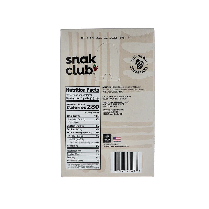 Snak Club Tube Toffee Peanuts 12 Count - 2 oz image 2