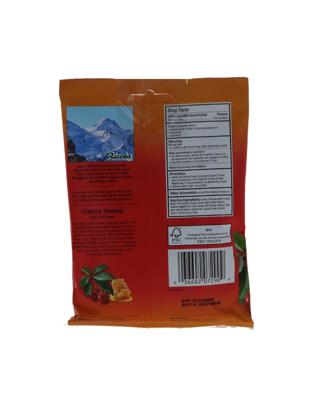 Ricola Cherry Honey Throat Drops - Bag 24 Drops image 0