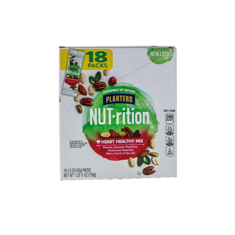 Planters Nut-Rition Heart Healthy Mix 18 Count - 1.5 oz image 0