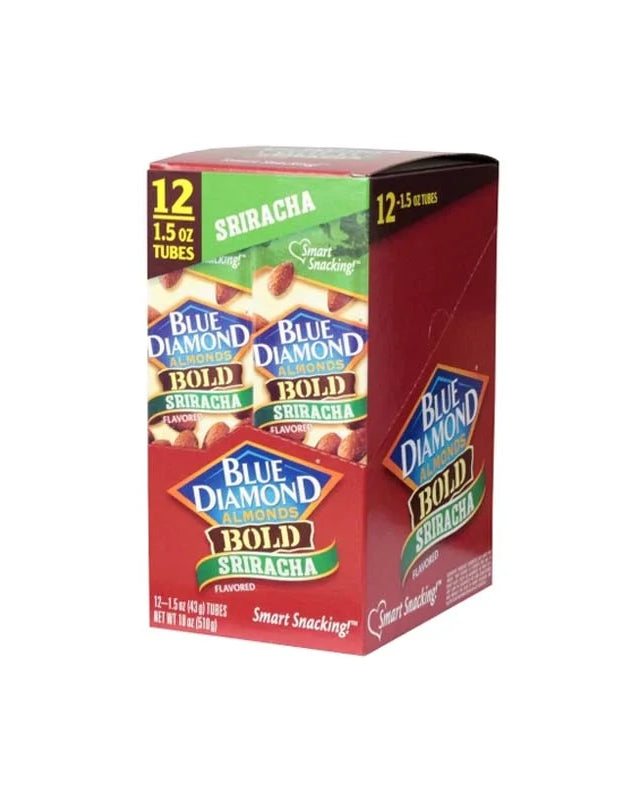 Blue Diamond Sriracha Oven Roasted Almonds,1.5 oz tube, 12 Pack image 0