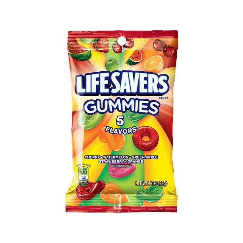 Life Savers, Gummies 5 Flavors Candy Bag, 7 oz (12 Count) image 0