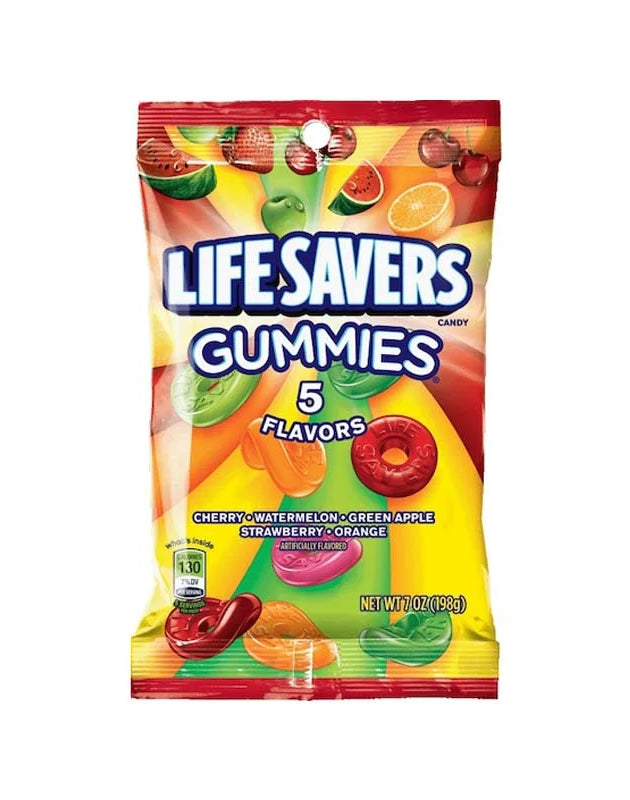 Life Savers, Gummies 5 Flavors Candy Bag, 7 oz (12 Count) image 0