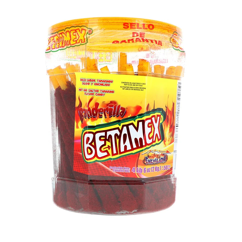 Betamax Banderilla Candy Tamarind and Chili Flavor Jar 50 Count - 2 Kg image 0