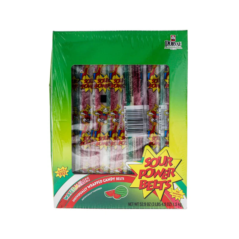 Sour Power Belts Wrap Watermelon 150Ct image 0