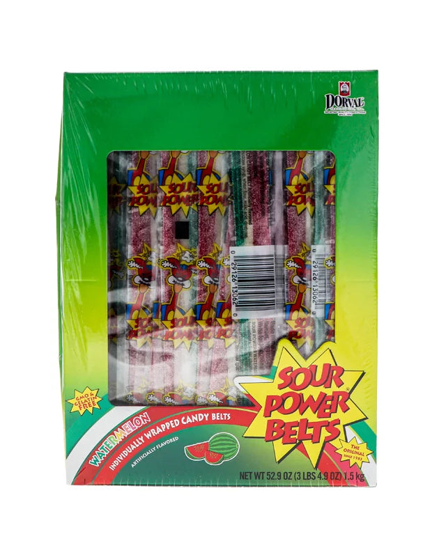 Sour Power Belts Wrap Watermelon 150Ct image 0