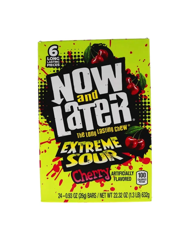 Now Later Changemakers Bars Xtreme Sour Cherry Count 24 - 6 Pieces image 0