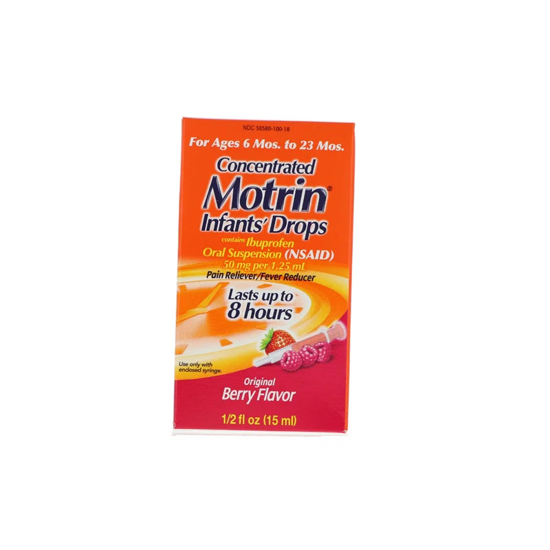 Motrin Infants Pain/Fever Reducer Berry Drops 1 Count - 2 oz image 0