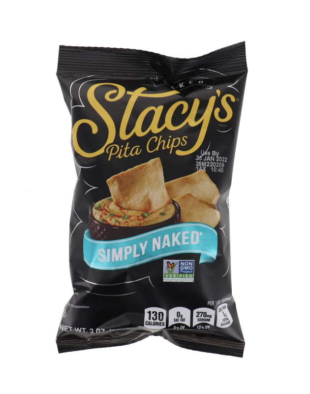 Stacy's Baked Pita Chips Simply Naked 6 Count - 3 oz image 0