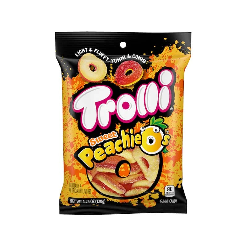 Trolli Peachie O's Gummy Rings 12 Count - 4.25 oz image 0