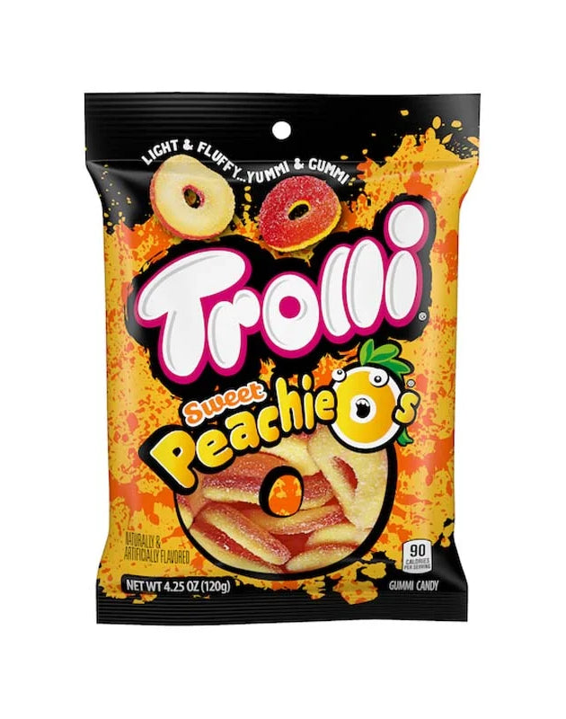 Trolli Peachie O's Gummy Rings 12 Count - 4.25 oz image 0