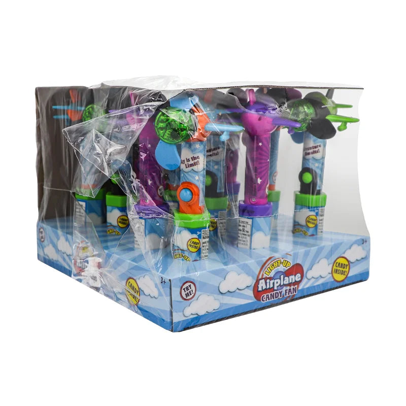 CandyRific Light Up Airplane Candy Pop Fan - 12 Count image 0