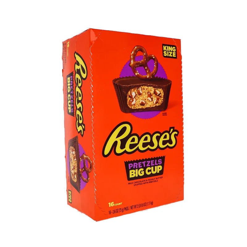 Reese's Big Cup with Pretzels King Size Peanut Butter Cups 16 Count - 2.6 oz image 1