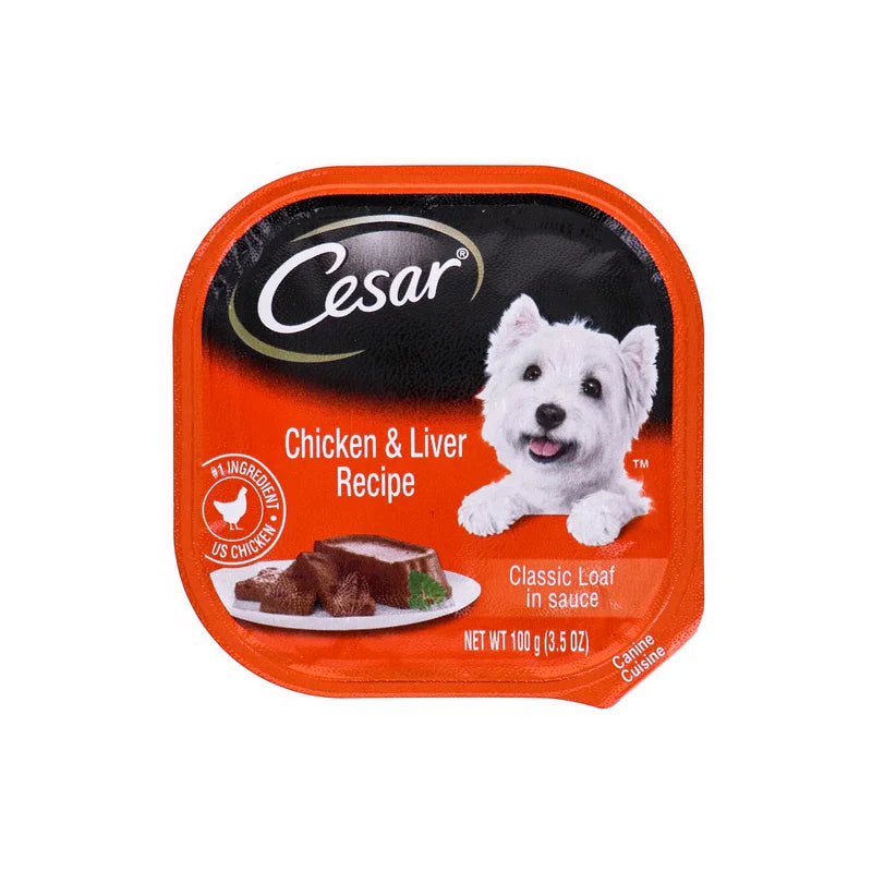 Cesar Cuisine Chicken & Liver Recipe Wet Dog Food 3.5 oz image 0