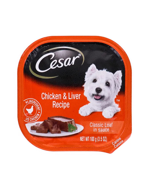 Cesar Cuisine Chicken & Liver Recipe Wet Dog Food 3.5 oz image 0