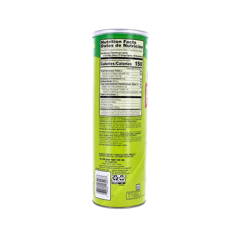 Pringles Screamin' Dill Pickle Potato Crisps - Large 5.5 oz image 1