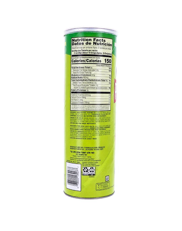 Pringles Screamin' Dill Pickle Potato Crisps - Large 5.5 oz image 0