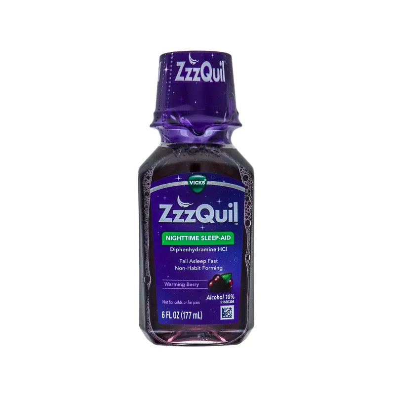 Vicks Zzzquil Nighttime Sleep-Aid Liquid Berry 6 oz image 0