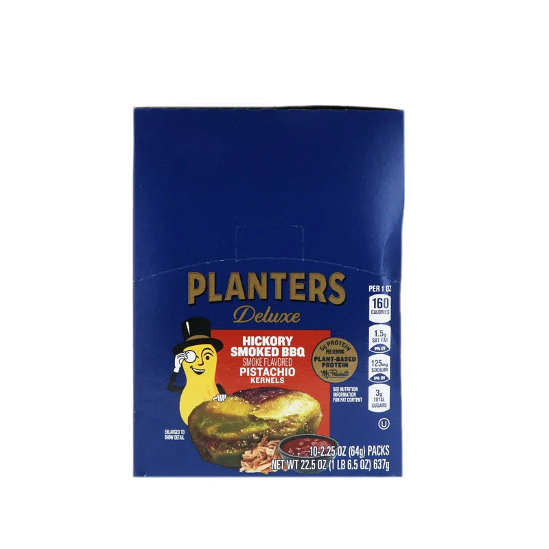 Planters Hickory Smoked BBQ Pistachio Kernels - Tube 10 Count - 2.5 oz image 0