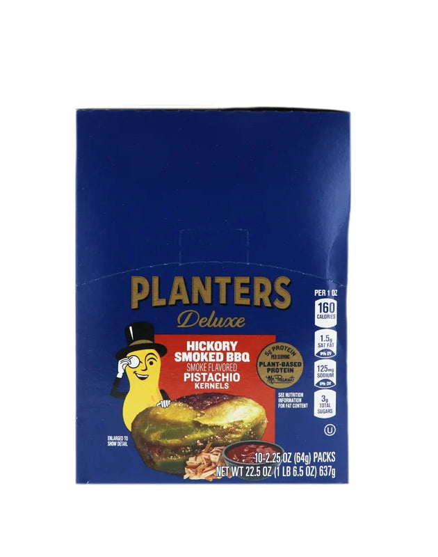Planters Hickory Smoked BBQ Pistachio Kernels - Tube 10 Count - 2.5 oz image 0