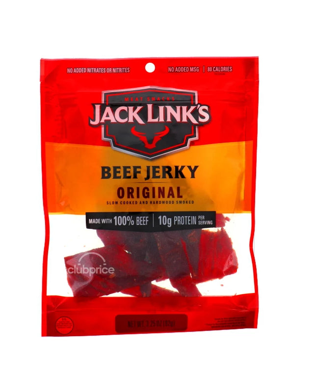 Jack Link Beef Jerky Original - Bag 3.25 oz image 0