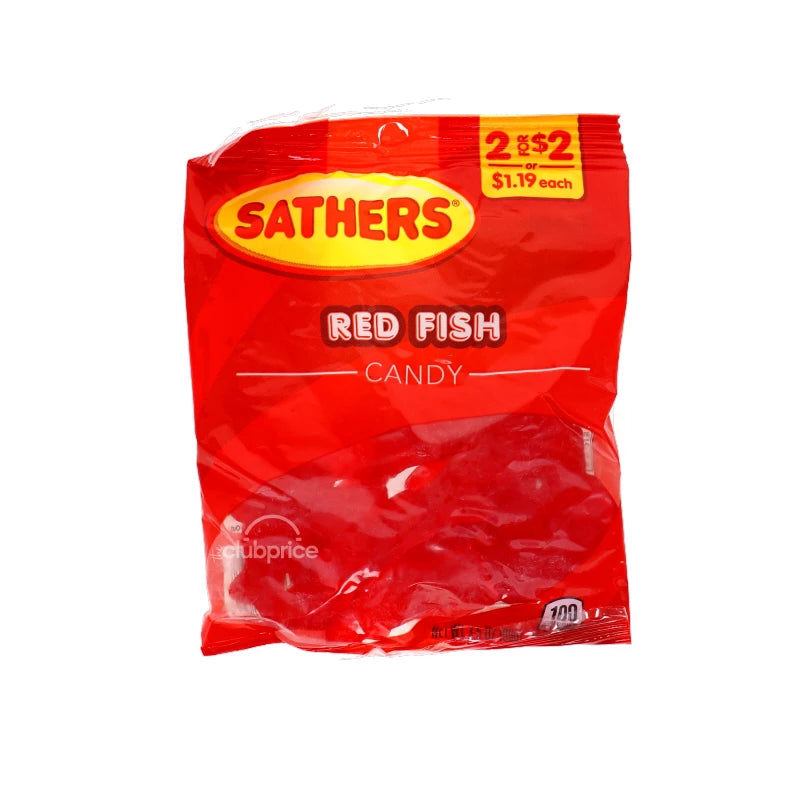 Sathers 2/$2 Red Fish Candy 12 Count - 3.5 oz image 0