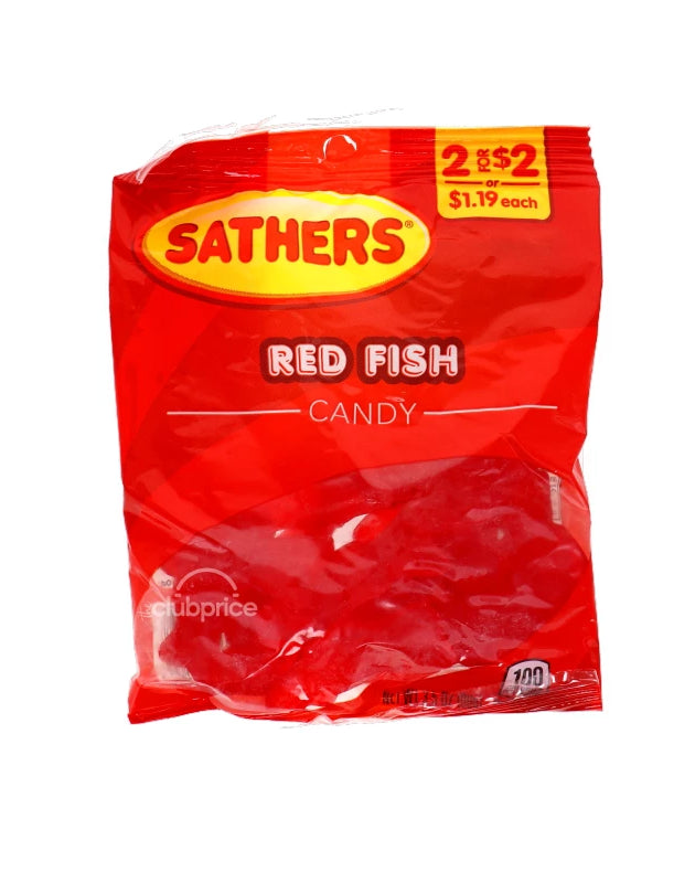 Sathers 2/$2 Red Fish Candy 12 Count - 3.5 oz image 0