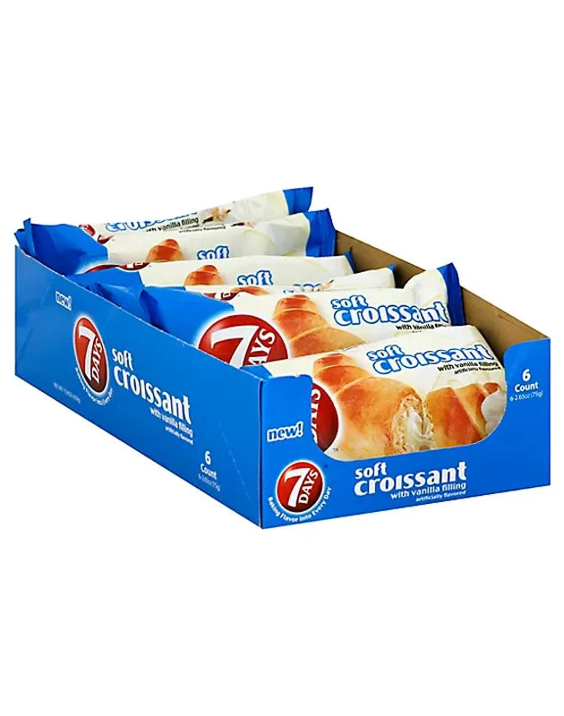 7 Days Croissant Vanilla 6 Count - 2.65 oz image 0