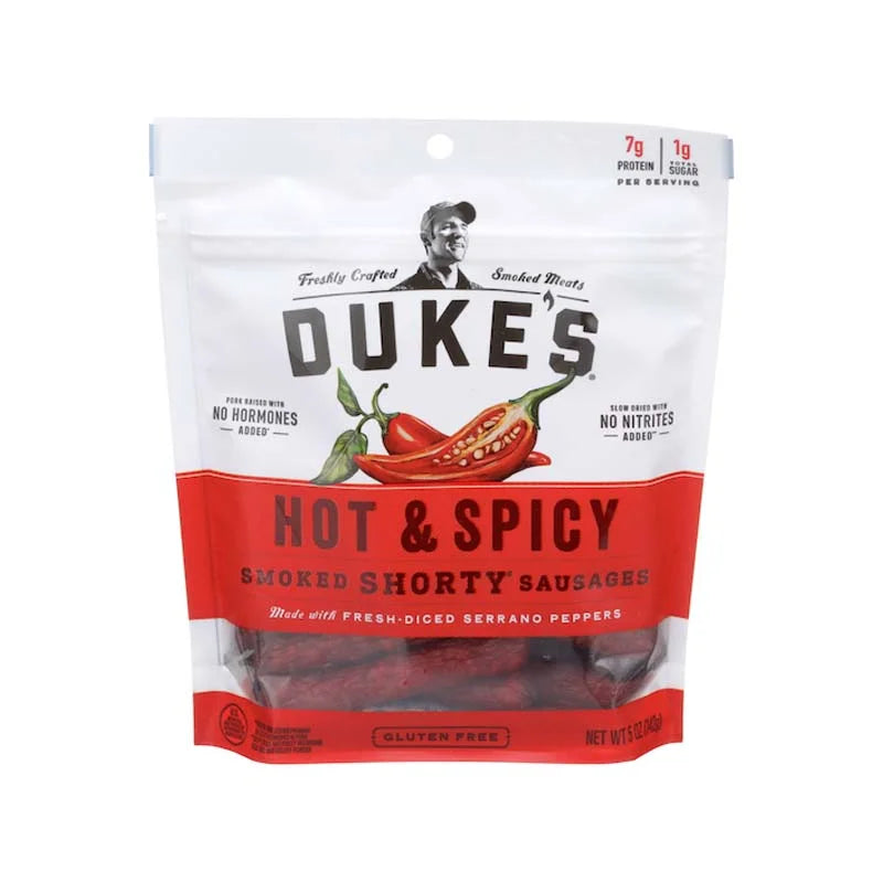 Duke's Hot & Spicy Smoked Shorty Sausages 5 oz image 0