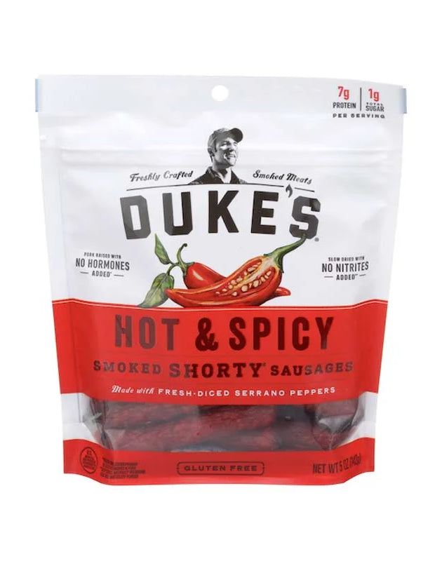 Duke's Hot & Spicy Smoked Shorty Sausages 5 oz image 0