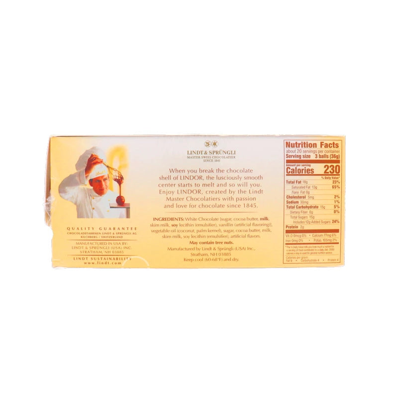 Lindt Lindor White Chocolate Truffles 60 Count - 25.4 oz image 2