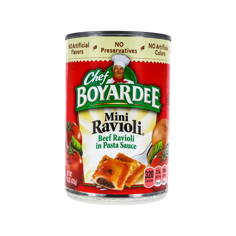 Chef Boyardee Mini Beef Ravioli Can 15 oz image 0