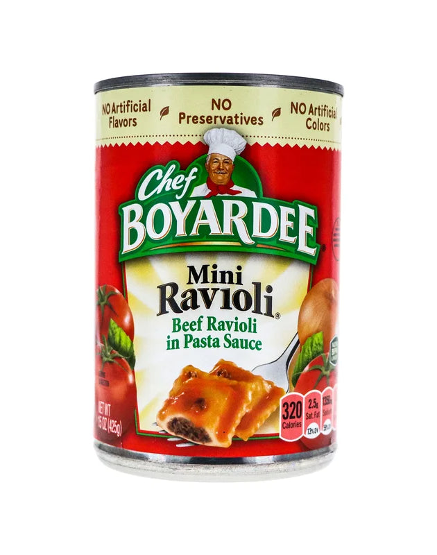Chef Boyardee Mini Beef Ravioli Can 15 oz image 0