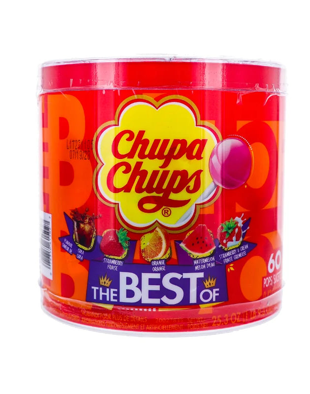 Chupa Chups Lollipop Drum Assorted (60 Count) - 0.42 oz image 0