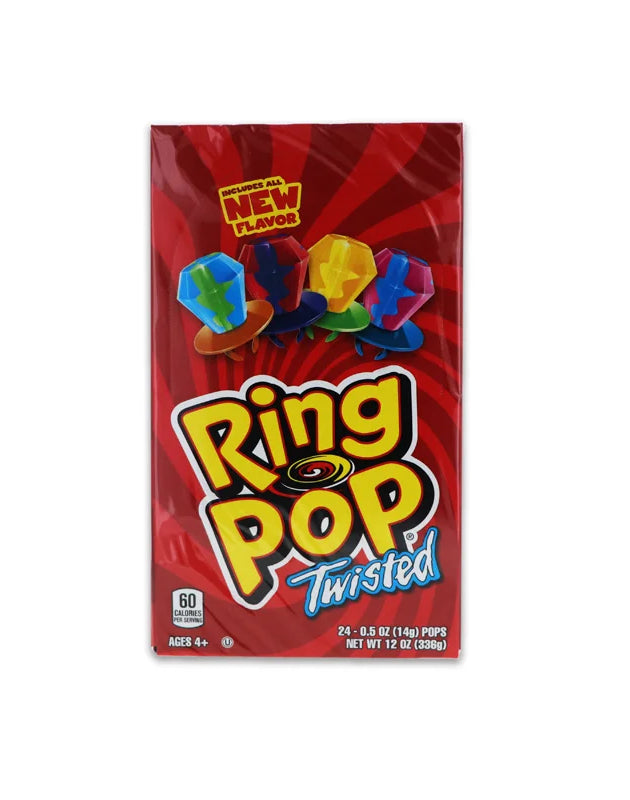 Topps Ring pop Twisted Fruit pop Candy 24 Count - 0.5 oz image 0