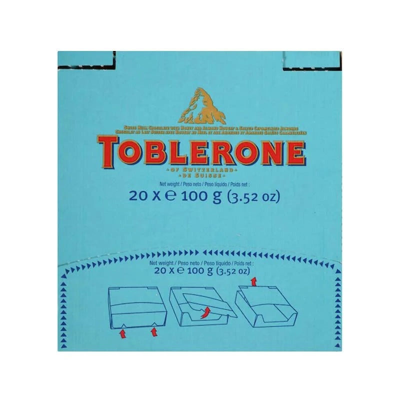 Toblerone Crunchy Salted Almond Swiss Milk Chocolate Bar (20 Count) image 0