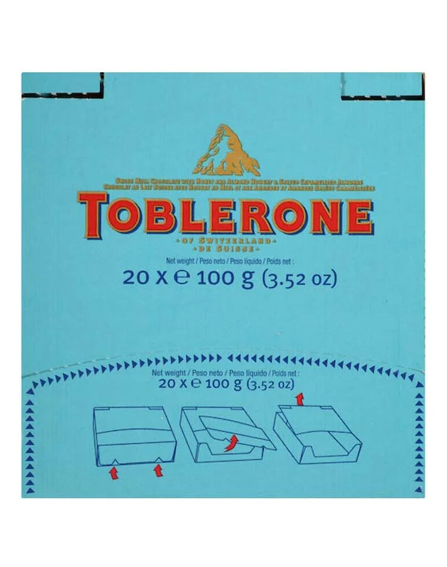 Toblerone Crunchy Salted Almond Swiss Milk Chocolate Bar (20 Count) image 0