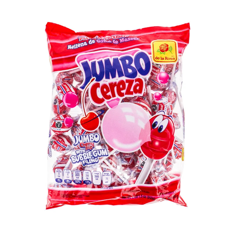 De La Rosa Jumbo Cereza Pops 50 Count image 0