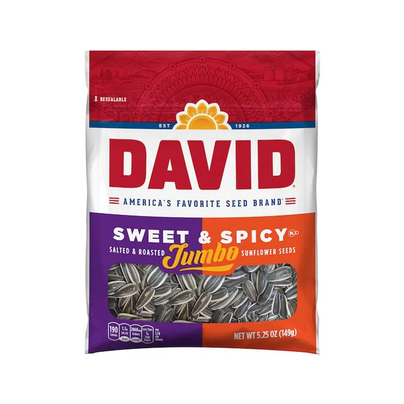 David Sunflower Seeds Jumbo Sweet & Spicy 12 Count - 5.25 oz image 0