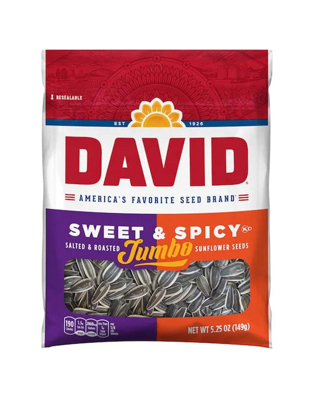 David Sunflower Seeds Jumbo Sweet & Spicy 12 Count - 5.25 oz image 0