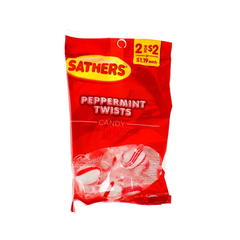 Sathers 2/$2 Peppermint Twist Candy 12 Count - 3.2 oz image 0