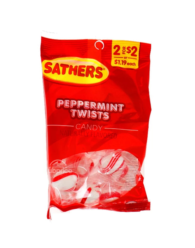 Sathers 2/$2 Peppermint Twist Candy 12 Count - 3.2 oz image 0