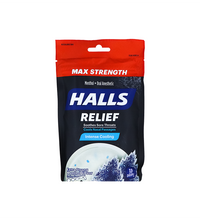 Halls Intense Cool Extra Strong Menthol Flavor Cough Drops - Bag 30 Drops image 0