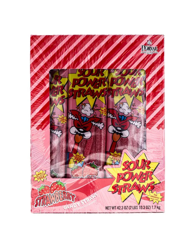 Sour Punch Strawberry Sour Straws 24 Count - 2 oz image 0